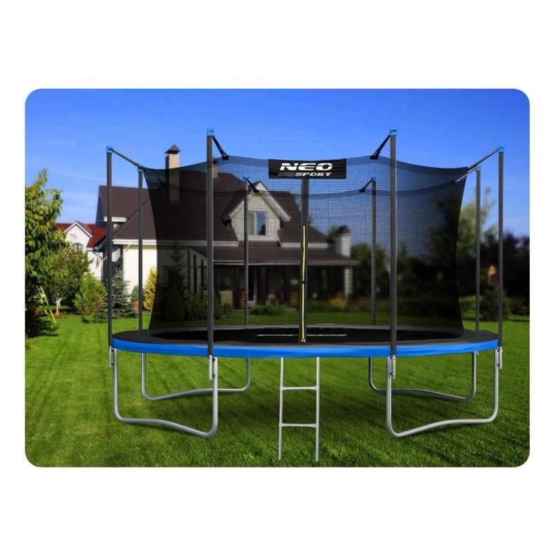 Tuintrampoline – Kindertrampoline – Springmat – Veiligheidsnet – Ladder – Ø 374 cm – Maximale Belastbaarheid 150 kg