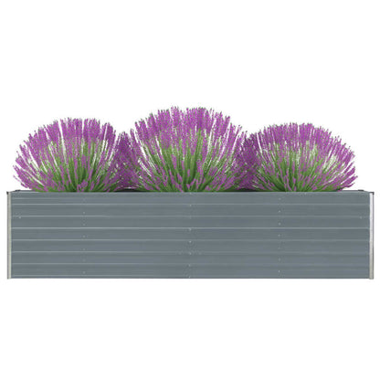 Verhoogde Plantenbak – Moestuinbak – Bloembak – Kruidenbak – Tuinbak – Gegalvaniseerd Staal – 320x40x77 cm – Veilig Afgeronde Randen