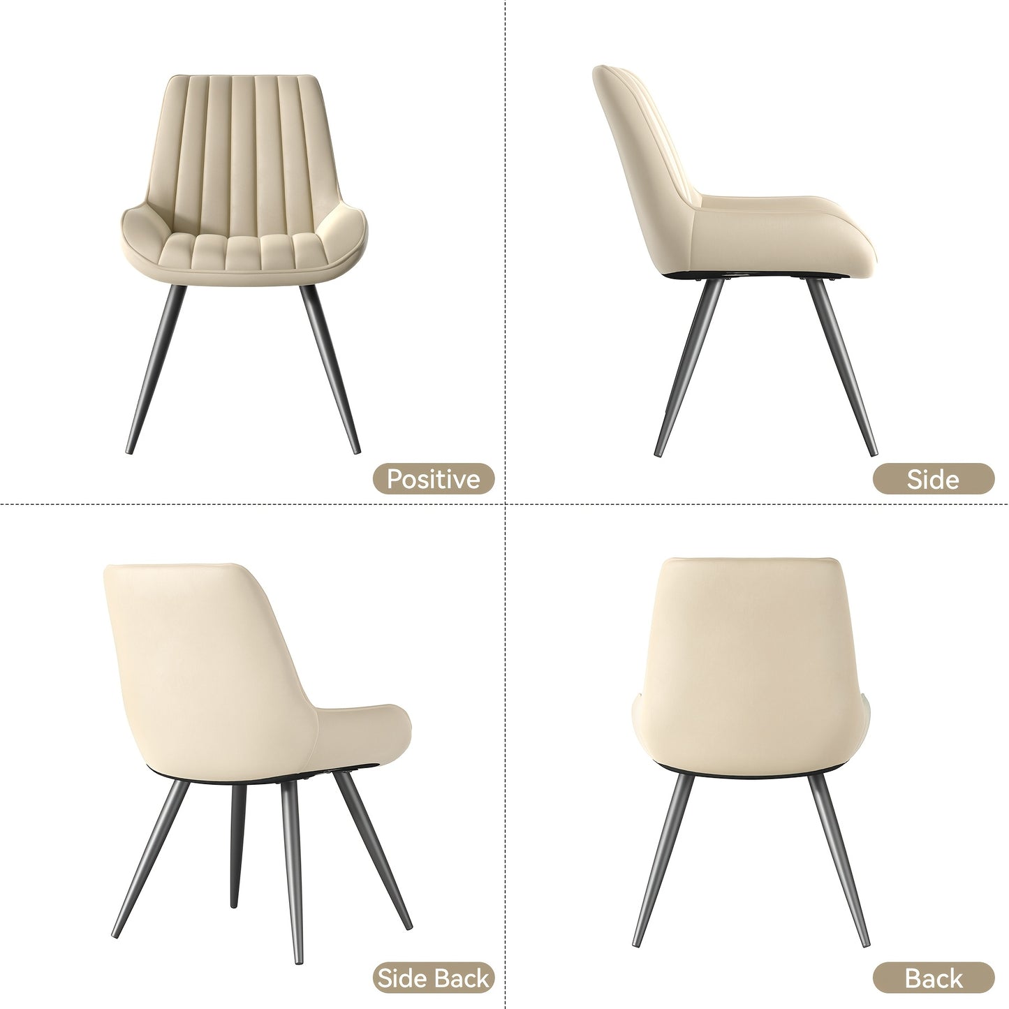 Eetkamerstoel – Stoel – Kuipstoel – Keukenstoel – Draaistoel – Set van 6 – Velvet Bekleding – Metalen Onderstel – Ergonomisch Comfort – Zithoogte 46 cm