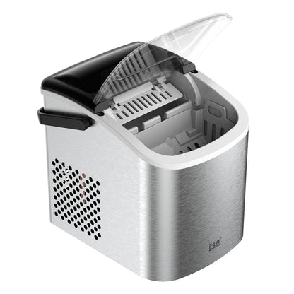 IJsblokjesmaker – IJsmachine – IJsblokjesmaker Compact – IJsblokjesmachine Draagbaar – IJsklontjesmaker – Stil In Gebruik – 12-15 Kg Per Dag Capaciteit – 8-10 Minuten Snelle Productie