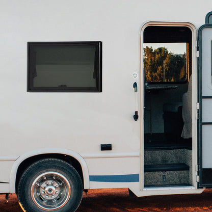 Dakraam Camper – Uitzetraam Caravan – Dakluik RV – Raam Met Hor – Inbouwraam 700x450mm – Aluminium Frame – Gehard Glas – 85° Verstelbaar