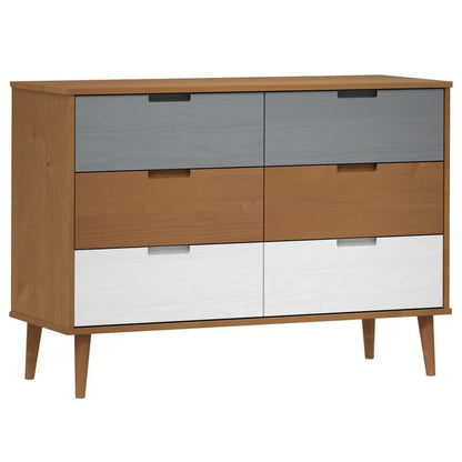 Houten Opbergkast – Bergkast – Industriële Kast – Opbergmeubel – Organizer – Bruin – Met Slot – Ruime Indeling 113x40x80 cm
