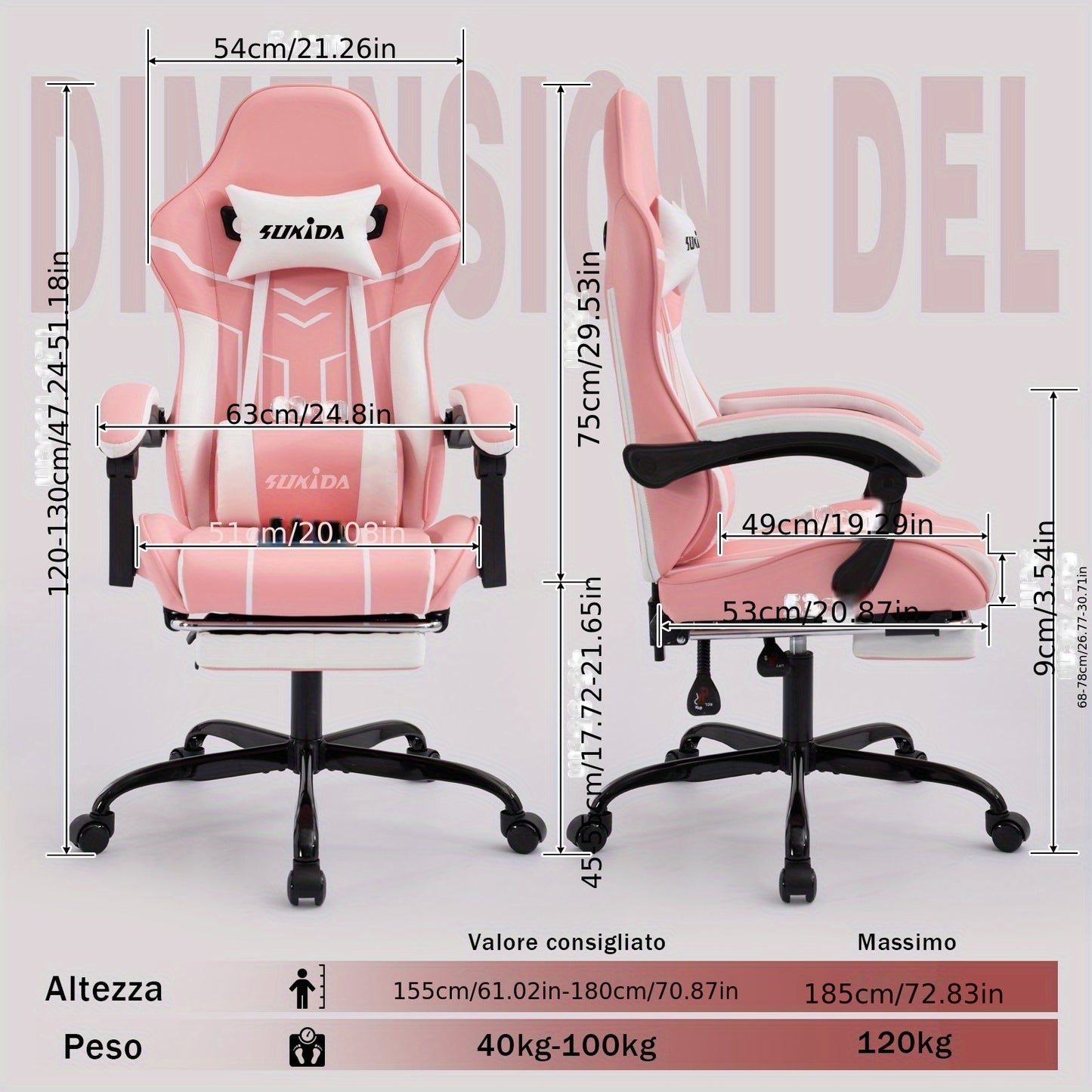 Gamingstoel – Gamestoel – Bureaustoel – Gaming Chair – Game Stoel – Ergonomisch Ontwerp – Verstelbare Rugleuning Met Voetensteun