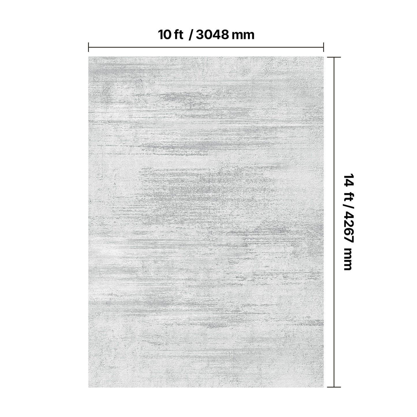 Vloerkleed – Tapijt – Lopertapijt – Karpet – Interieurkleed – Modern Grijs – Groot Formaat 300x420 cm – Anti-Slip en Scheurvast Polyester