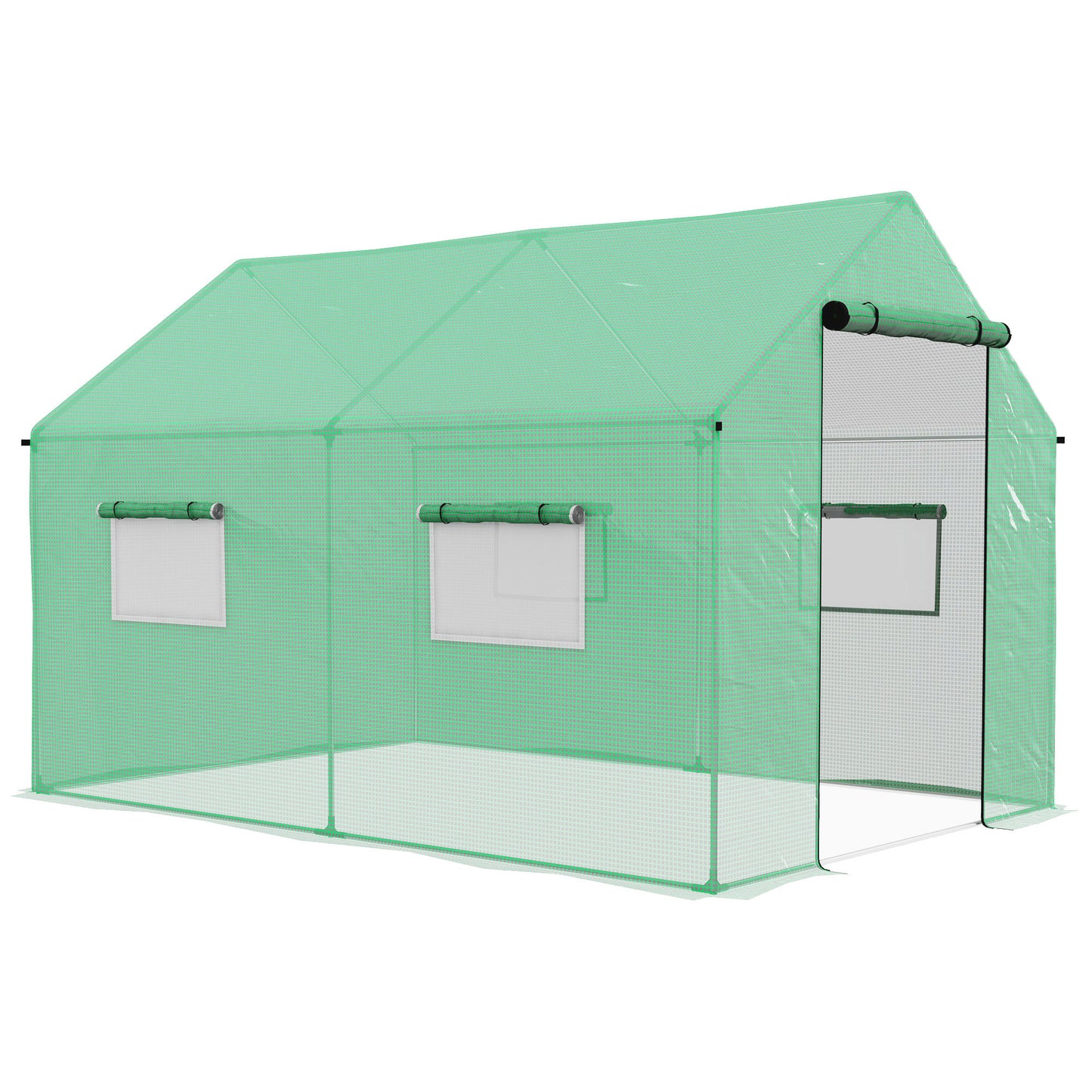 Tuinkas – Kas – Kweekkas – Groentekas – Plantenkas – 2x3 Meter – Gegalvaniseerd Stalen Frame – UV-Beschermde PE Hoes