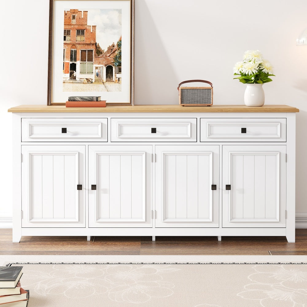 Dressoir – Opbergkast – Ladekast – Buffetkast – Commode – Modern Minimalistisch Design – 160 cm Groot Wit