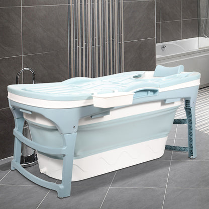 Opvouwbare Badkuip – Inklapbaar Bad – Mobiele Badkuip – Zitbad – IJsbad – 118 cm Lang – Duurzaam PP + TPE Materiaal – Ruimtebesparend Design