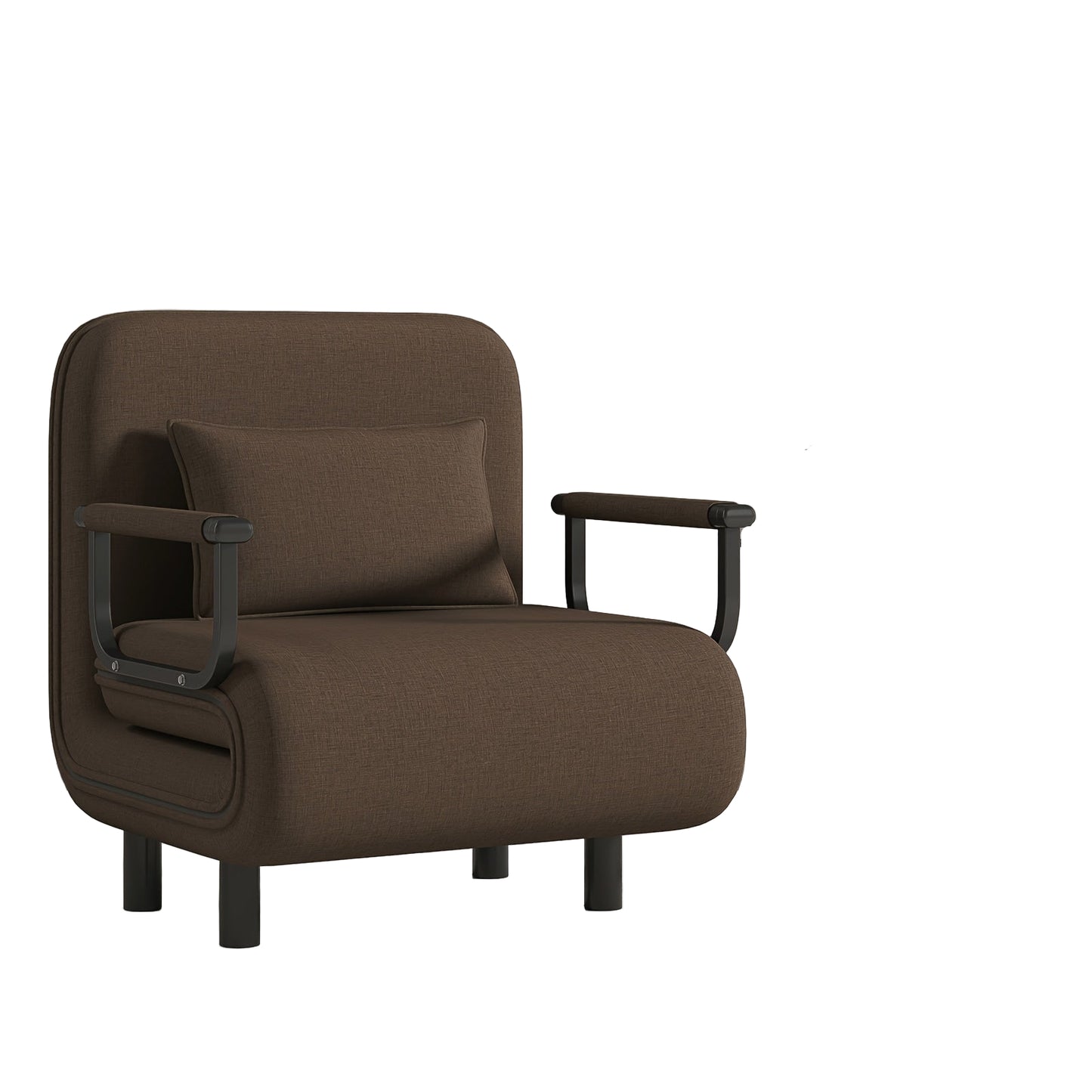 Slaapbank – Vouwbank – Zitbank – Loungestoel – Bedbank – 5-in-1 Multifunctioneel – Zacht Polyester – Compact & Ruimtebesparend Grasgroen/Lemongeel