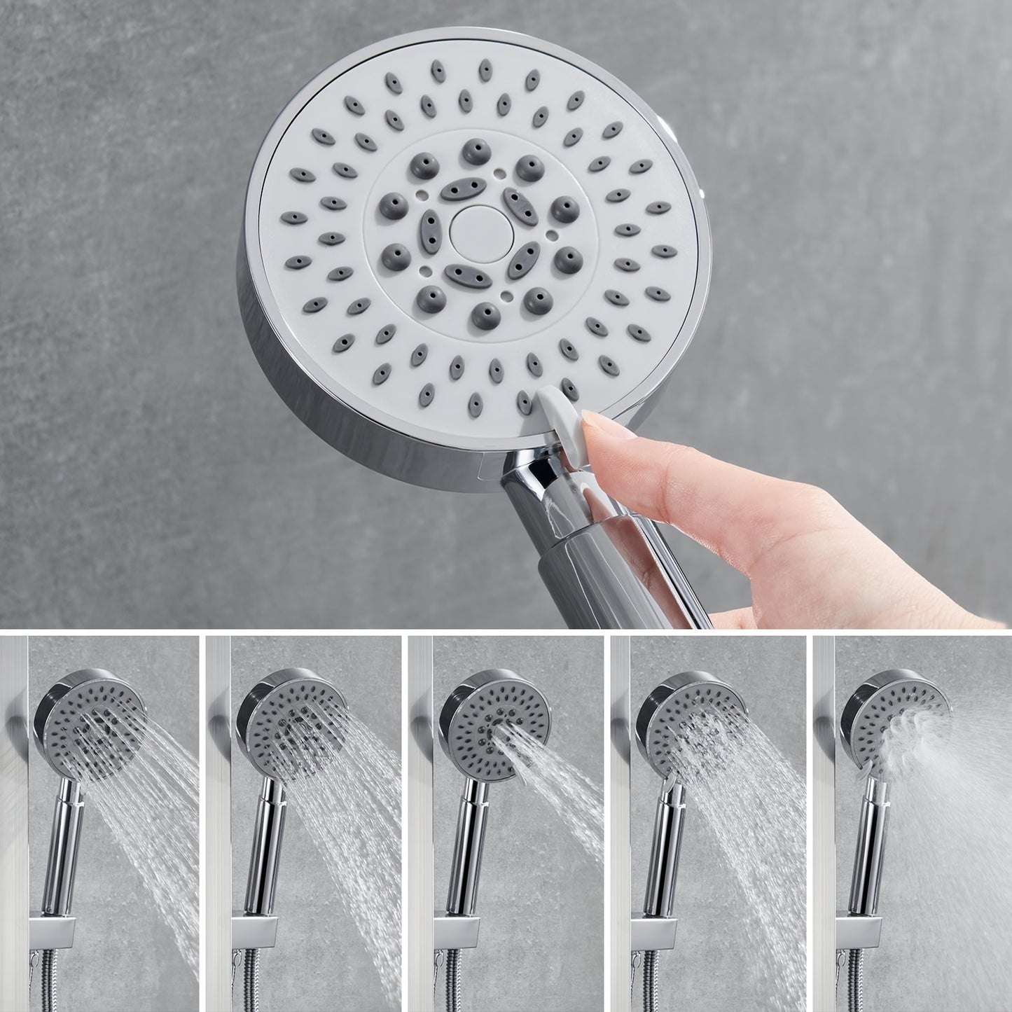 Douchesysteem – Doucheset – Regenkraan – Handdouche – Bodyjets – Zwart – Thermostatisch Mengventiel – Roestvrij Staal