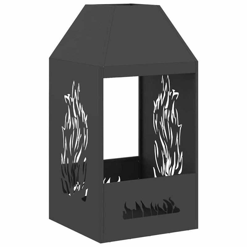 Vuurkorf Zwart 50 x 50 x 100cm Koudgewalst staal This stylish rectangular outdoor fire pit provides warmth and ambiance on chilly evenings. It's built to last, so you don't have to worry about wear and tear. It's the perfect
