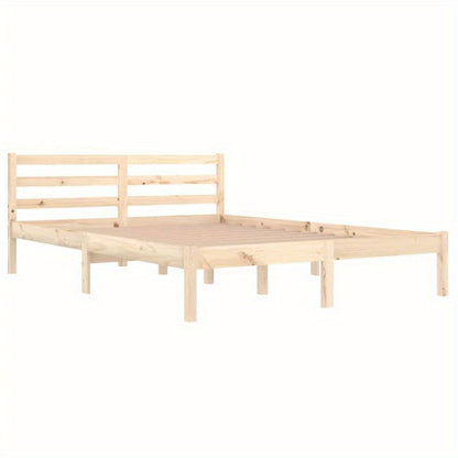 Houten Bedframe – Bedframe Massief Hout – Ledikant – Bedbodem – Slaapkamermeubel – Bruin – Massief Grenenhout – 140x200 cm – Eenvoudige Montage – Traditioneel Design