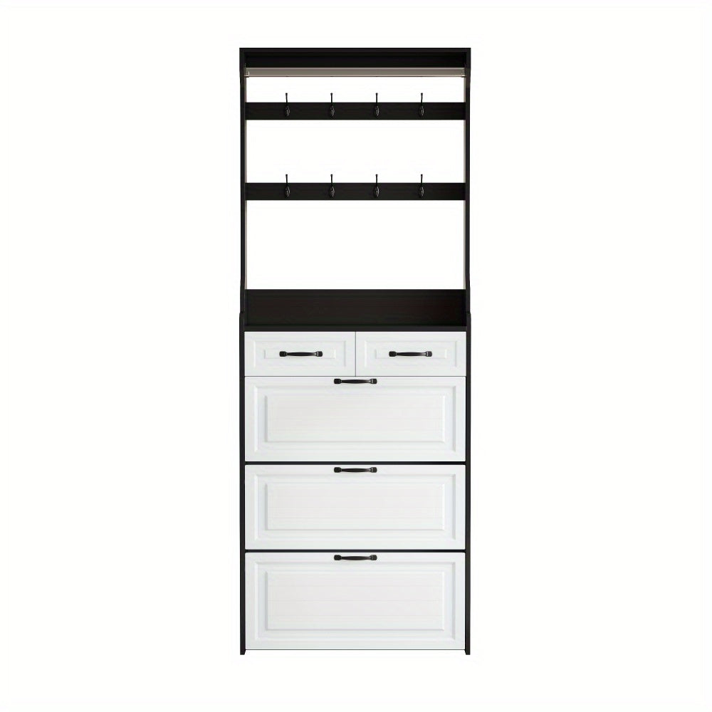Halmeubel – Entree Organizer – Schoenkast – Kapstok – Opbergkast – Ruimtebesparend Design – Duurzaam Niet-Houten Materiaal