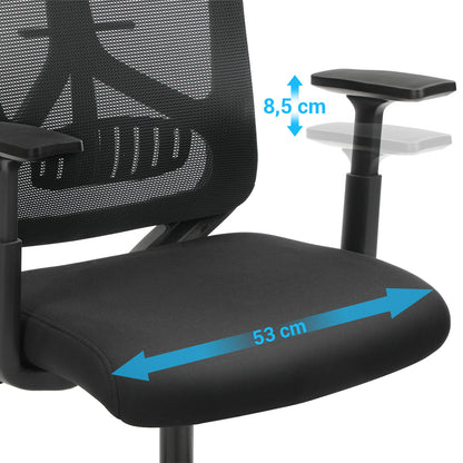 Bureaustoel – Kantoostoel – Gamingstoel – Draaistoel – Office Chair – Ergonomisch Design – Verstelbare Lendensteun & Hoofdsteun – Max 150 kg – Zwart