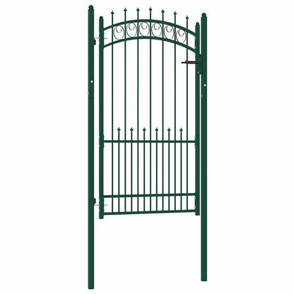 Groene Tuinpoort – Tuinpoort Met Spijlen – Tuinhek – Tuindeur – Buitenpoort – Gepoedercoat Staal – Weerbestendig En Stevig