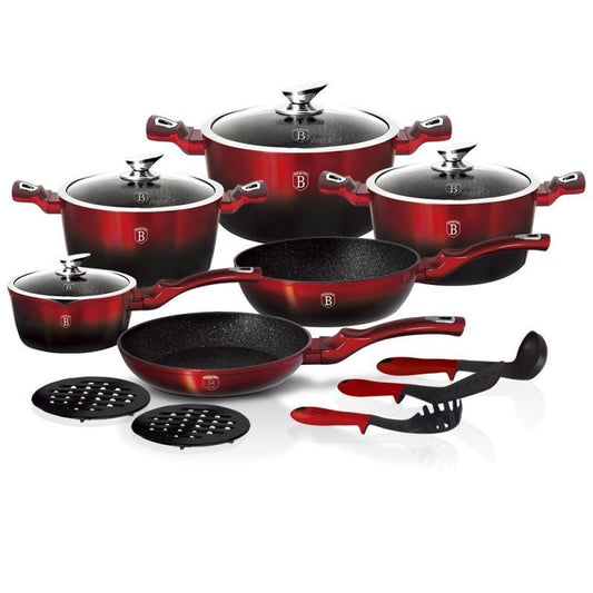 Berlinger House Metallic Black Burgundy Line 15 Elements BH-1632