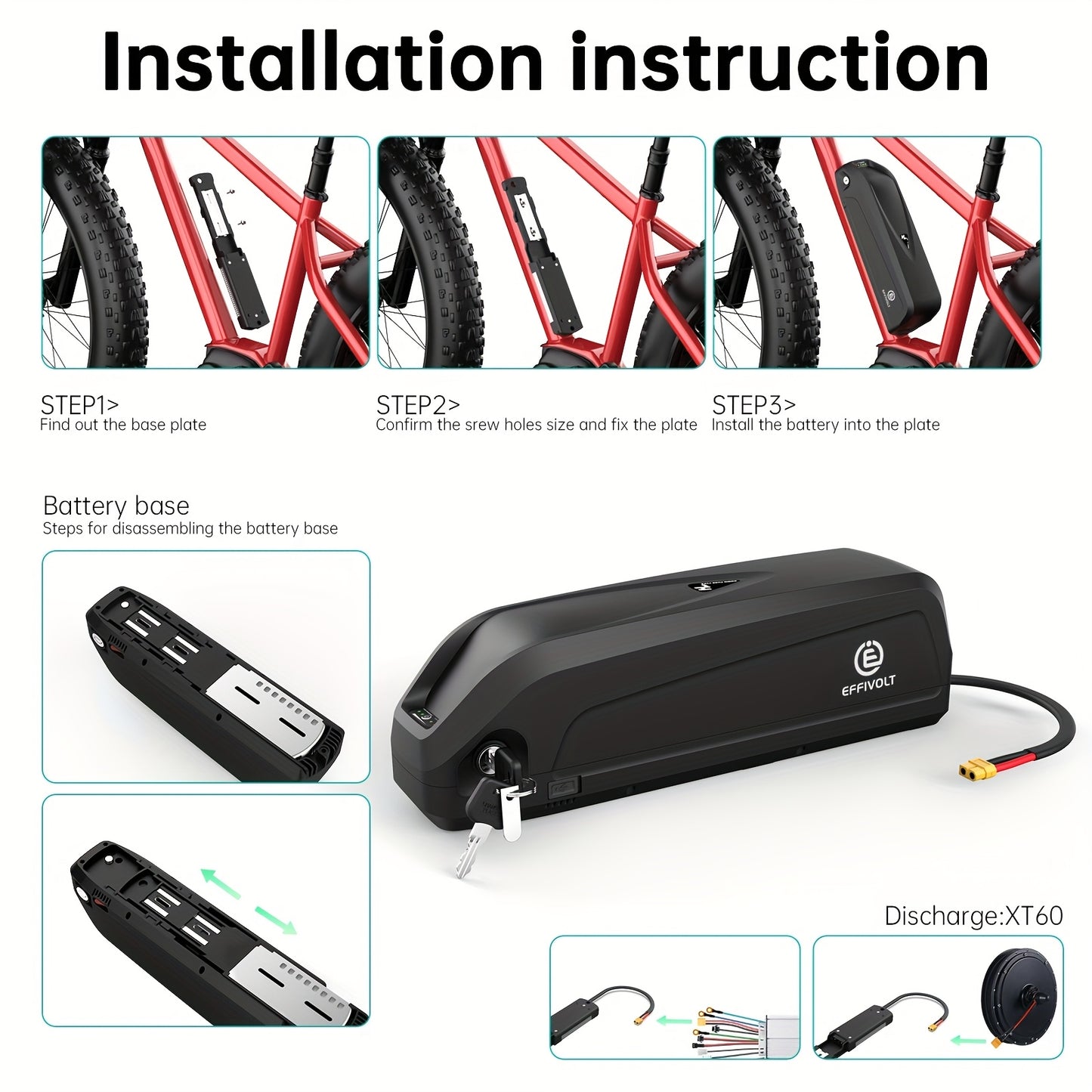 ebike accu – elektrische fiets batterij – lithium accu – e-bike batterij – fietsaccu – 36V 24AH Capaciteit – Actief Equalizer BMS 24A