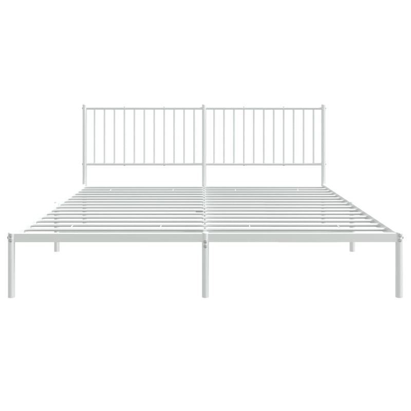 Bedframe – Bedombouw – Boxspring – Slaapkamerbed – Ledikant – Metaal Wit – 180x200 cm – Stevig en Modern Design