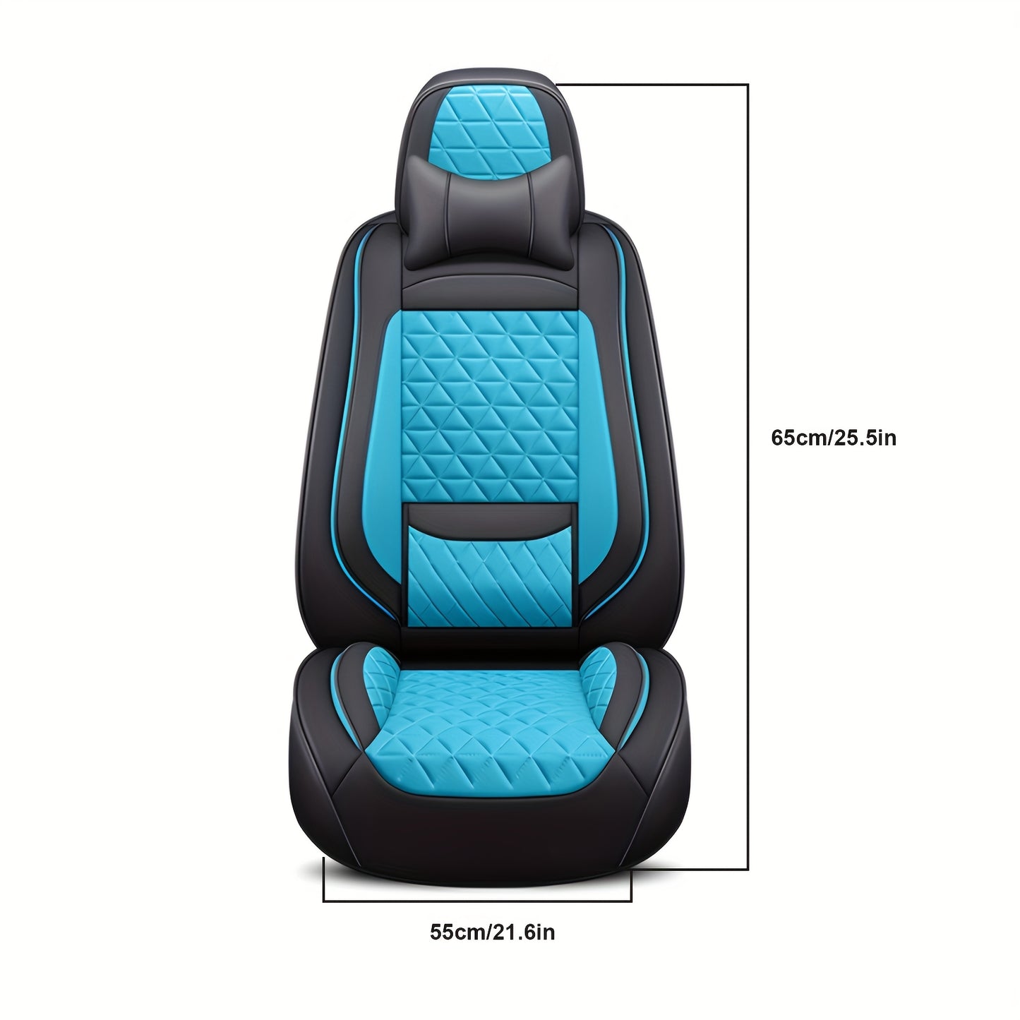 Autostoelhoezen – Stoelhoes Set – Autostoel Bescherming – Kunstleer Stoelhoezen – Universeel Fit – Zwart Blauw – Ademend Kunstleer – Anti-Slip Pasvorm