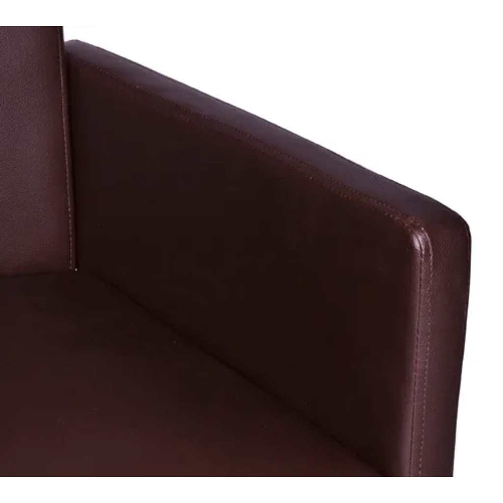 Eetkamerstoel – Stoel – Kuipstoel – Draaistoel – Armstoel – Kunstleer – Met Wieltjes – Ergonomisch Comfort – Bruin