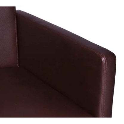 Eetkamerstoel – Stoel – Kuipstoel – Draaistoel – Armstoel – Kunstleer – Met Wieltjes – Ergonomisch Comfort – Bruin