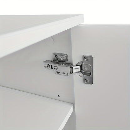 Bamboe TV-meubel – Tv Meubel – Tv Kast – Tv Dressoir – Tv Unit – Wit – Verstelbare Planken – Lichtgewicht Laag Design