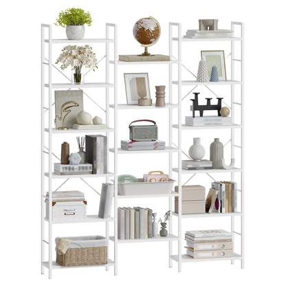 Bookshelves, Freestanding Shelves, Shelf with 17 Shelves, 6 Levels, Adjustable S, Bookshelf For Living Room, Living Room Decor And Accessories, Small Bookshelf, Storage And Organization, Tall Bookshelf, White Bookshelf, Bookc