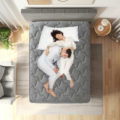 Matras – Pocketveringmatras – Tweepersoonsmatras – Binnenveringsmatras – 7-zones matras – Medium-Firm H3 – 140x200 cm – 21 cm Hoogte – Memory Foam Toplaag – Ademend Polyester Hoes