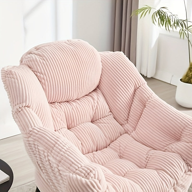 Ottoman Style Leisure Chairs, Modern Leisure Style Chairs with Armrests And Side Pockets, Cushioned Sofa Chairs with Footrests,  Space Reading Chairs,  Corner Chairs, Lounge Furniture, Small Space Seating, Armrest Chair, Cush