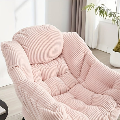 Ottoman Style Leisure Chairs, Modern Leisure Style Chairs with Armrests And Side Pockets, Cushioned Sofa Chairs with Footrests,  Space Reading Chairs,  Corner Chairs, Lounge Furniture, Small Space Seating, Armrest Chair, Cush