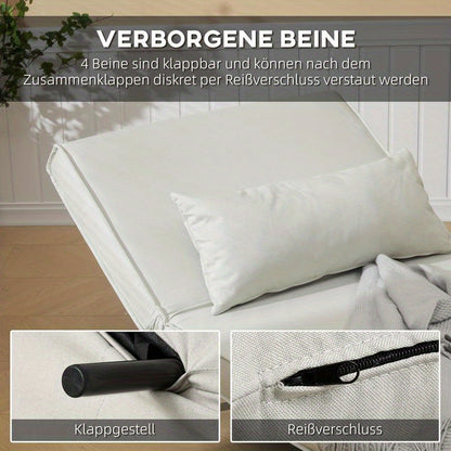 Bankenbed – Slaapbank – Uitschuifbare Bank – Futon – Slaapsofa – Verstelbare Rugleuning – Compact 94x78x80 cm – Stevig Houten Frame & Comfortabele Schuimvulling