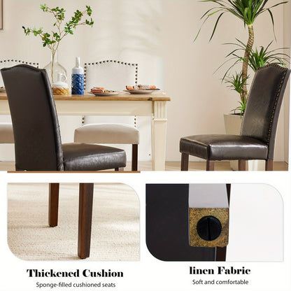 Eetkamerstoelen Set 2 – Stoelen – Kuipstoel – Keukenstoelen – Terrasstoelen – Grijs – Katoenen Bekleding – Stevig Houten Frame