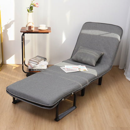 Slaapbank – Sofa Bed – Sofabed – Bedbank – Bedbankje – 3-in-1 Opvouwbaar – Memory Foam – Compact 68x25,5 cm – Grijs