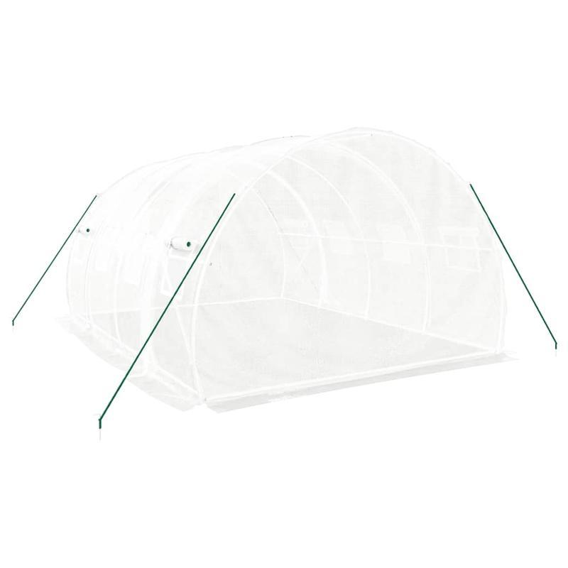 Tuinkas – Kweekkas – Broeikas – Kas – Wit Stalen Frame – 12 m² Oppervlak (4x3x2 m) – Stevig & Ruim