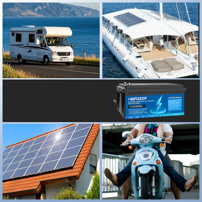 LiFePO4 Accu – Lithium Accu – Loodaccu Vervanger – Onderhoudsvrije Accu – Bootaccu – 12V 200Ah – Geïntegreerd 200A BMS – 8000+ Cycli Levensduur