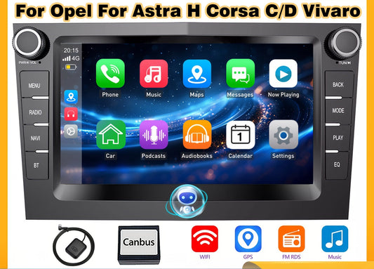 Autoradio – Auto Stereo – Multimedia Speler – 1-DIN Radio – Touchscreen – 7 Inch HD Scherm – Android 14.0 – Draadloos CarPlay & GPS WiFi
