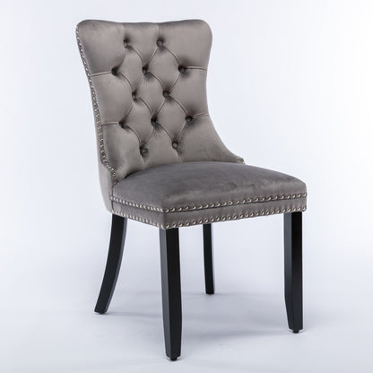 Eetkamerstoel – Stoel – Kuipstoel – Keukenstoel – Meubel – Set Van 2 – Modern Design – Gestoffeerde Hoge Rugleuning