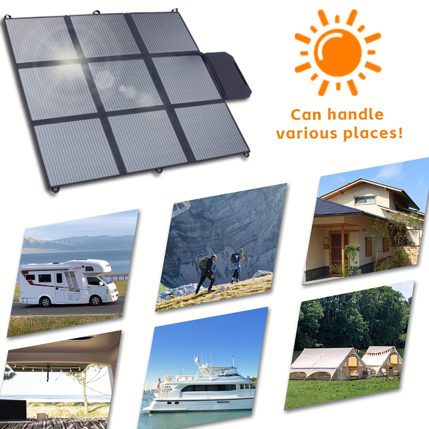 Draagbaar Zonnepaneel – Opvouwbaar Zonnepaneel – Camping Zonnepaneel – Mobiel Zonnepaneel – 400W Vermogen – Monokristallijn - QUORE