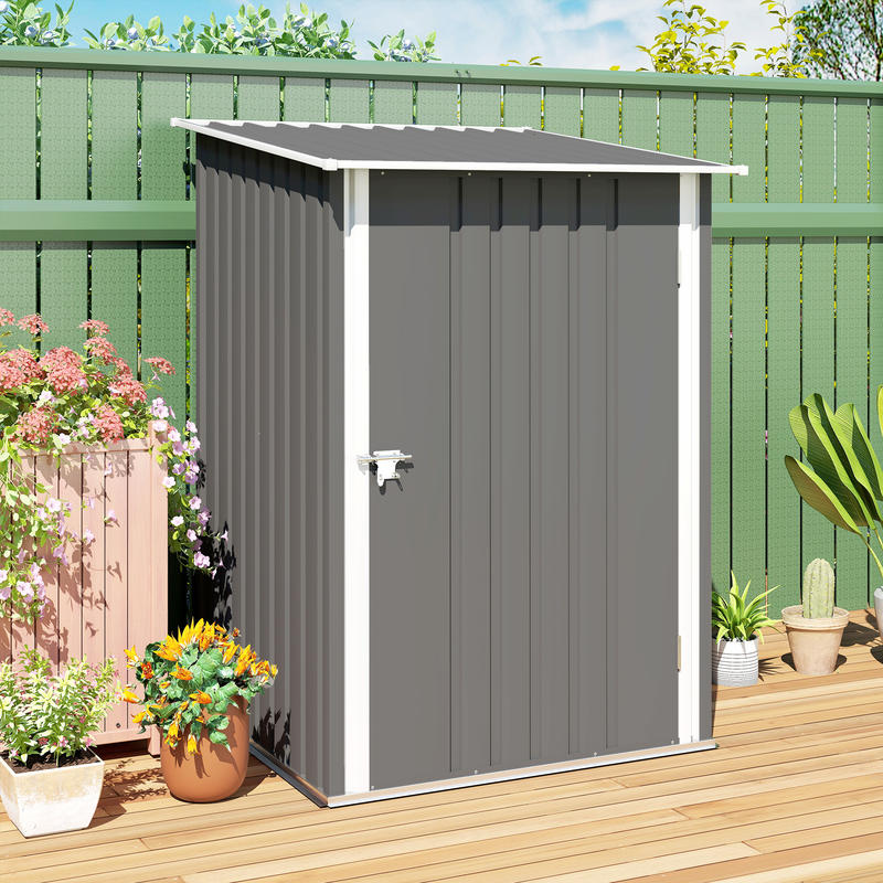 Gereedschapsschuur – Tuinberging – Berging – Opberghok – Tuinkast – Grote Afmetingen 100x103x160 cm – Robuust Gegalvaniseerd Staal – Verwijderbare Panelen