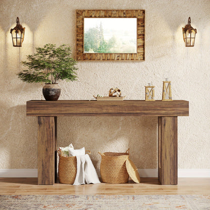 Sofa Tafel – Sidetable – Console Tafel – Haltafel – Bijzettafel – 160 cm Lang – Rustiek Houten Ontwerp – Stevige Constructie & Eenvoudige Montage