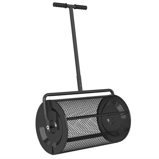 Meststrooier – Compoststrooier – Strooiwagen – Tuinstrooier – Gazonstrooier – 300 L Inhoud – Verstelbare T-Handle 62-67 cm