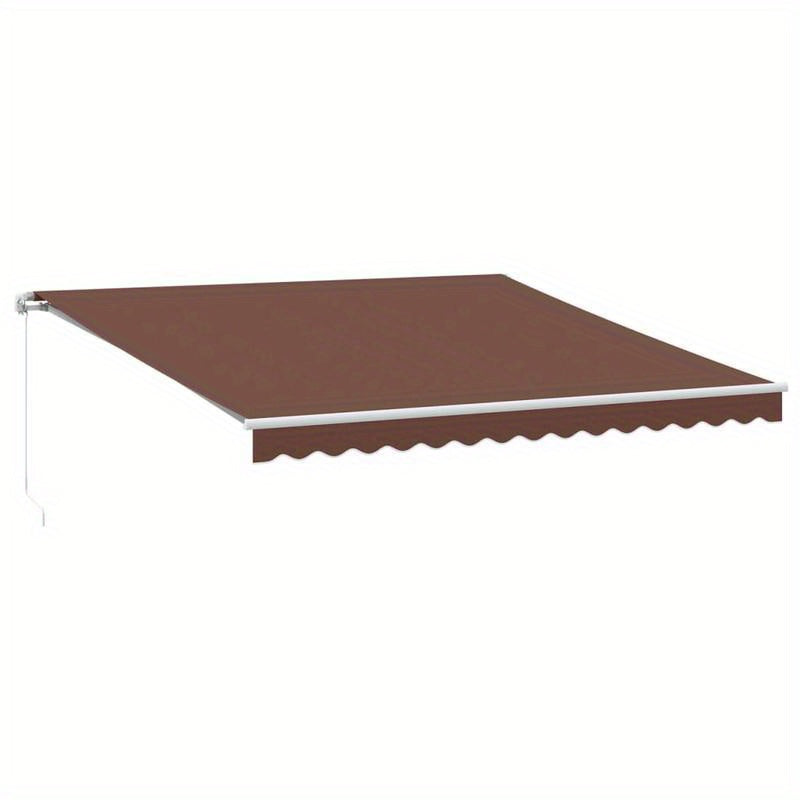 Handmatig Zonnescherm – Uitschuifbare Luifel – Schaduwdoek – Terrasscherm – Zonwering – Marrone Bruin – 400x300 cm – Weerbestendig Metalen Frame