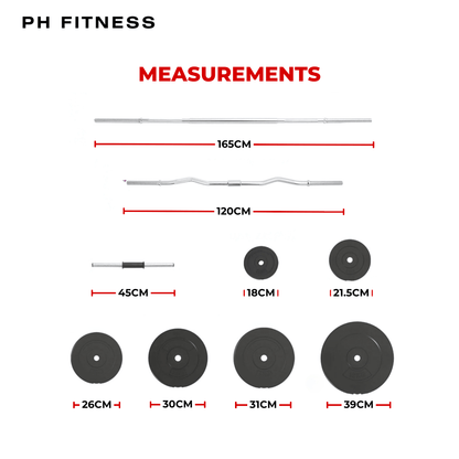 Weight Set 100KG – Adjustable Weights for Strength Training and Full-Body Workouts