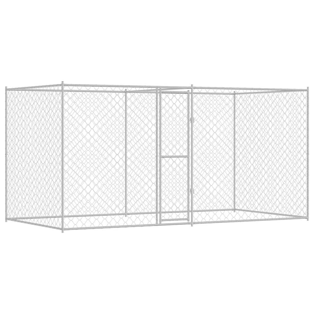 Hondenren – Puppyren – Hondenkennel – Omheining – Kennel – Gegalvaniseerd Staal – 4x2x2 Meter – Weerbestendig & Ruim Voor Grote Honden