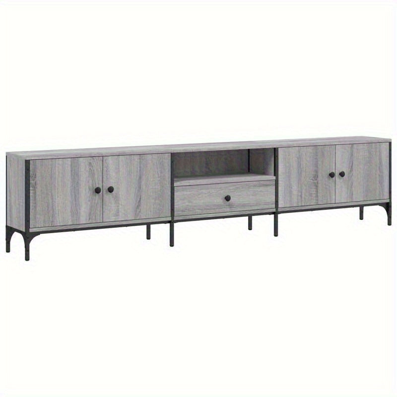 tv meubel – tv kast – televisiekast – tv meubelen – mediakast – Sonoma grijs – MDF houtmateriaal – 200x25x44 cm – ruime lade