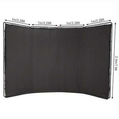 Fotografie Achtergrondstandaard – Backdrop Frame – Fotostatief – Studio Beugel – Achtergrondhouder – 4x2,4m Polyester – Makkelijk Montage & Draagtas