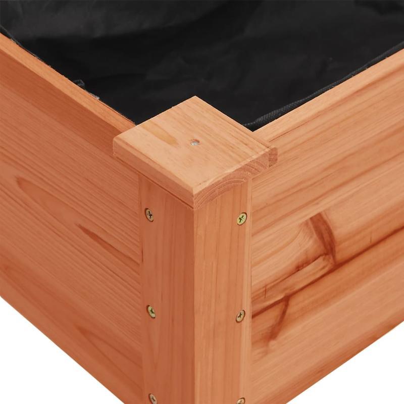 Bloemenrek – Plantenrek – Bloembak – Plantenstandaard – Bloemenhouder – Massief Vurenhout – Bruine Bekleding – Groot Formaat 203x53x76 cm – Lichtgewicht en Duurzaam