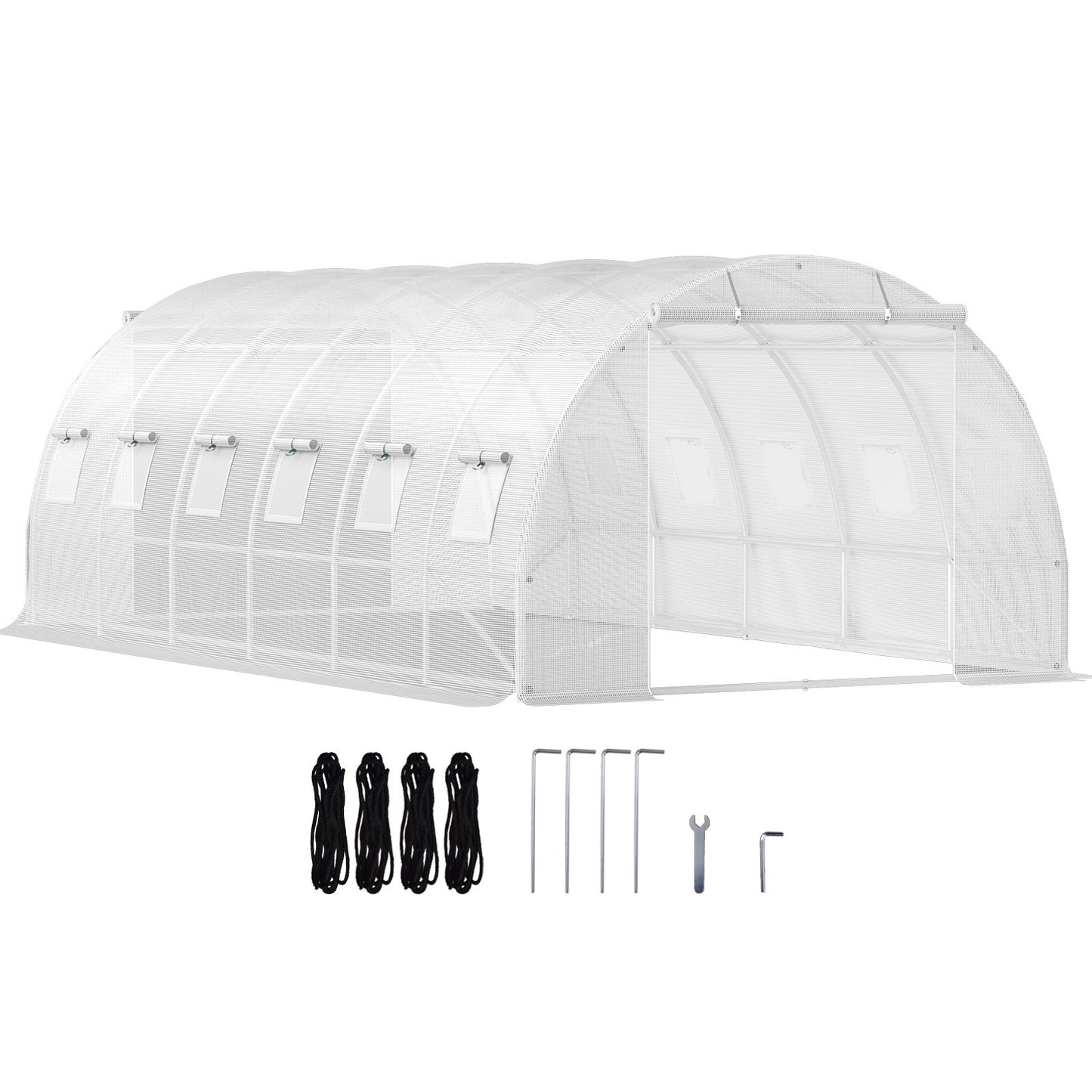Kweekkas – Tuinkas – Broeikas – Tunnelkas – Kas – Gegalvaniseerd Stalen Frame – Waterdichte PE-Folie – 6x3x2 Meter – Optimale Ventilatie