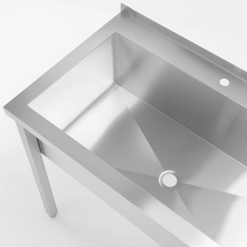 Spoelbak – Enkele Wasbak – Keukengootsteen – RVS Spoelbak – Horeca Spoelbak – Robuust AISI 304 RVS – 1000x600x850 mm – Verstelbare Poot
