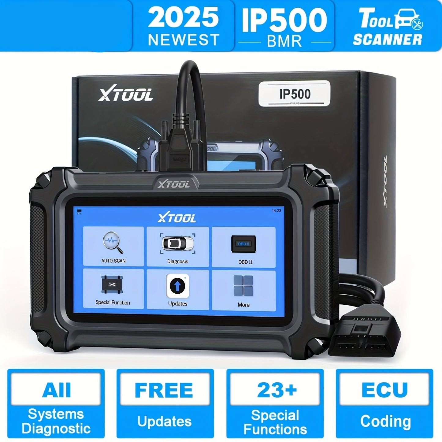 OBD2 Scanner – Auto Uitleesapparaat – Diagnosecomputer – Uitleesapparaat – Auto Scanner – Bi-Directionele Besturing – Geavanceerde ECU-Codering – Wifi Met Lifetime Updates