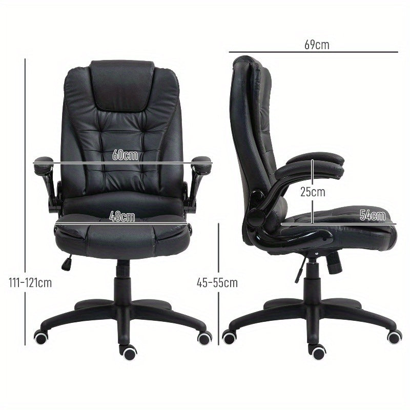 Ergonomische Bureaustoel – Office Chair – Werkstoel – Desk Chair – Draaistoel – Verstelbare Hoogte – Kantelfunctie Met Opklapbare Armleuningen